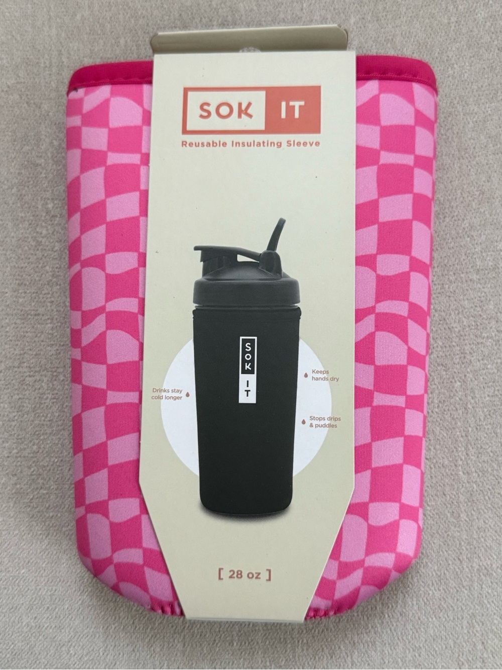 Pink Reusable Insulating Sleeve